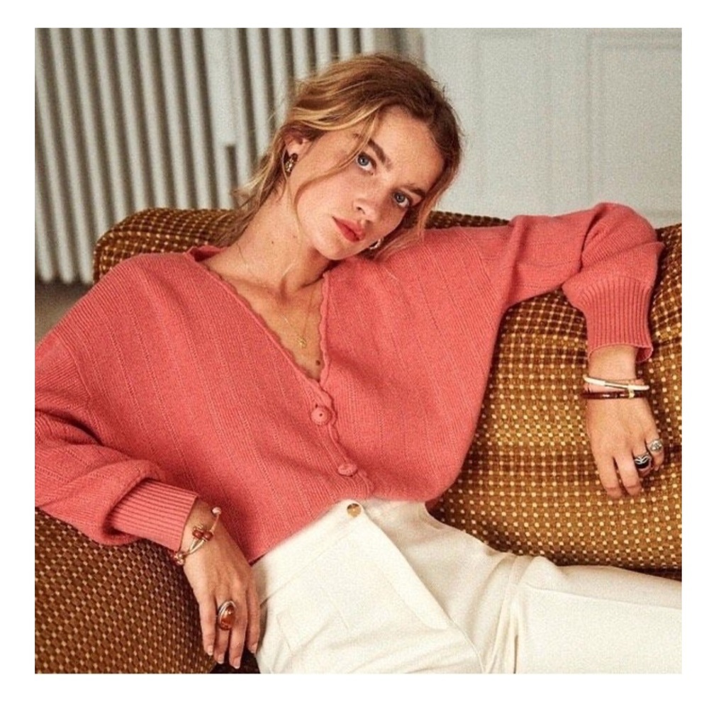 Sezane Alceste Sweater XS in Peony